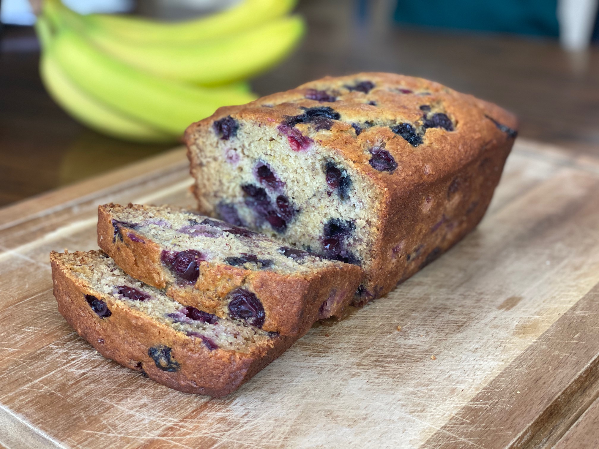 BLUEBERRY LEMON BANANA BREAD