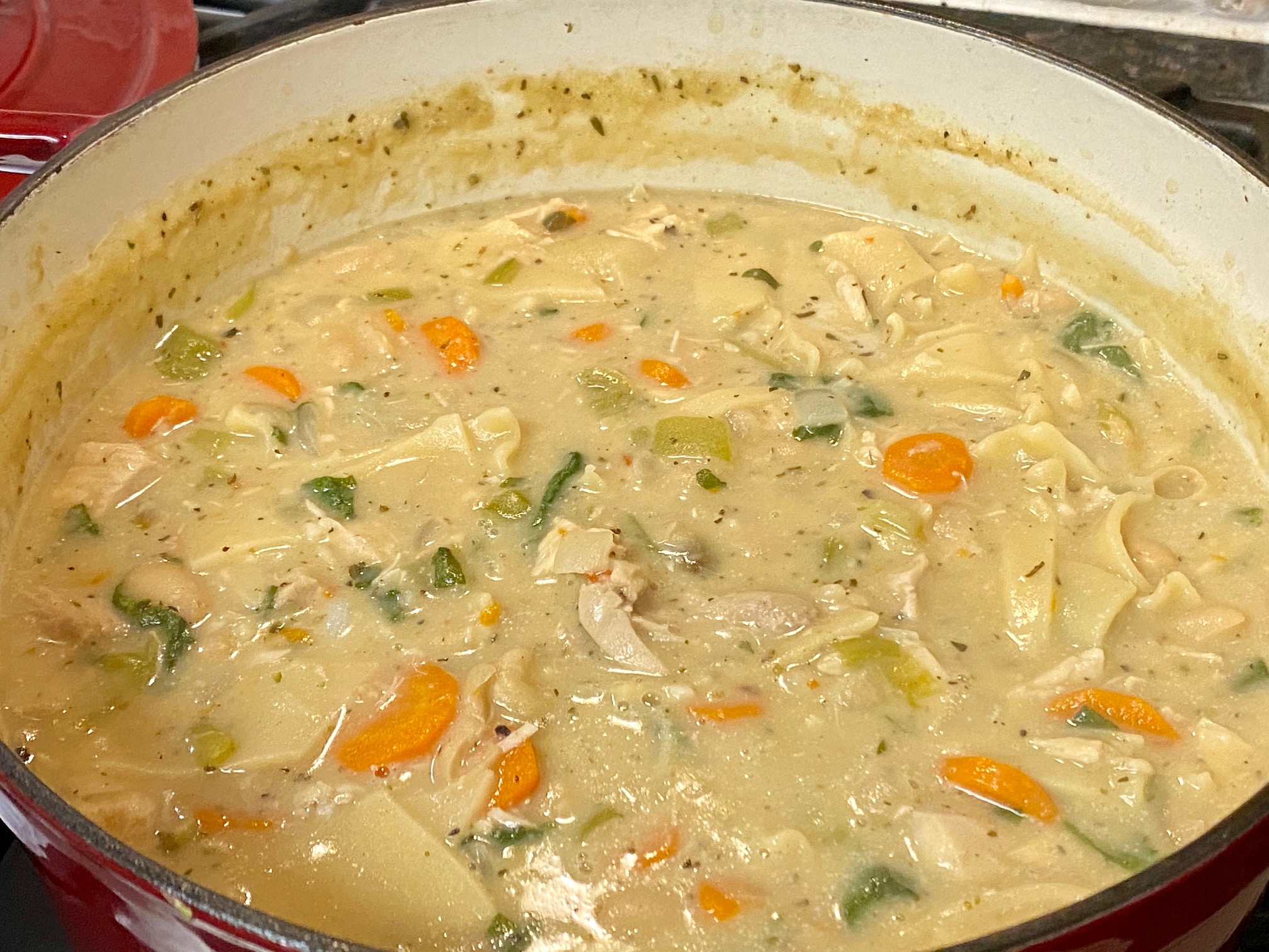 ONE-POT WHITE CHICKEN LASAGNA SOUP